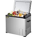 VEVOR 12 Volt Refrigerator, Portable Refrigerator (-4?~68?) With APP Control Car Compressor Fridge Cooler 12V/24V DC and 110-220V AC For Camping, Road Trip, Boat, Skincare, Outdoor and Home (53 Quart)