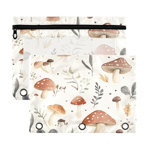 Sevdomey - Estuche de lápices con 3 anillas con ventana transparente, estuche con cremallera para escritorio, color gris, 7,08 x 9,85 pulgadas, gris, 7.08*9.85 inch, BOLSILLO LÁPIDO