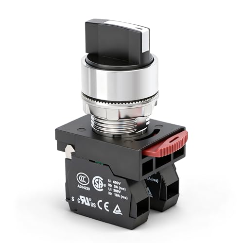 Baomain 3 Position Maintained Selector Switch, 22mm 2NO, UL/CSA/CE/TUV by Baomain - Used condition - US$10.87