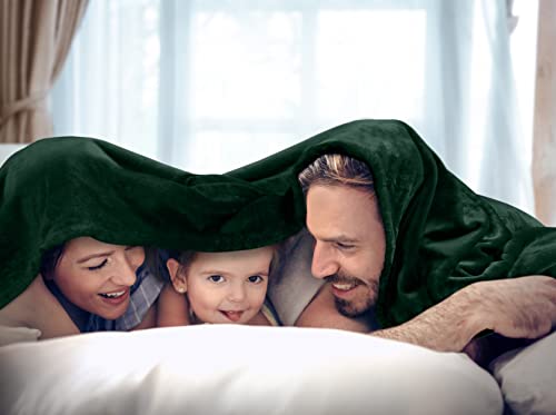 Utopia Bedding Fleece Blankets Bundle Pack Of Purple And Forest Green Twin Size Bed Blankets #TOP6