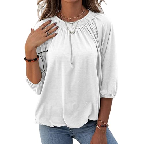 Camiseta de Manga Larga Informal para Mujer Camiseta de Cuello Redondo Sudadera Suelta Lisa Camisetas Tipo túnica para Mujer Sudaderas Camisetas Informales de Cuello Redondo Sueltas de Color sólido Cover