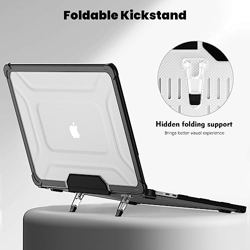 Funda MacBook Air 15 pulgadas 2023 resistente a prueba de golpes con soporte integrado 4