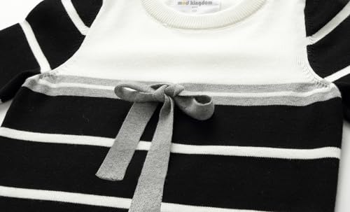 Robe pull école pour petites filles avec joli nœud élégant - 4