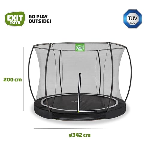 Bodentrampolin EXIT Toys Black Edition rund für den Garten