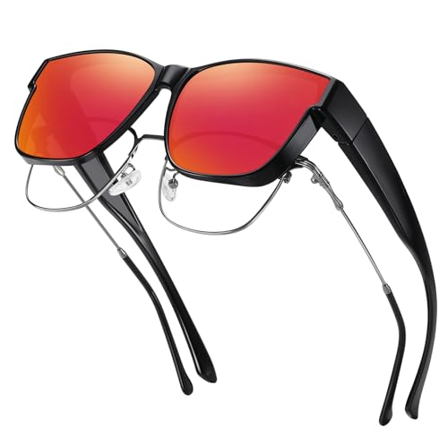 Image of GEGURI Polarized Sunglasses Fit Over Glasses for Men Women, Oversized Square Sun Glasses UV400 Protection Shades