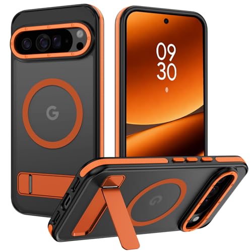 Coque Google Pixel 10 Pro XL Coque fine et translucide mate avec support intégré noir VENINGO