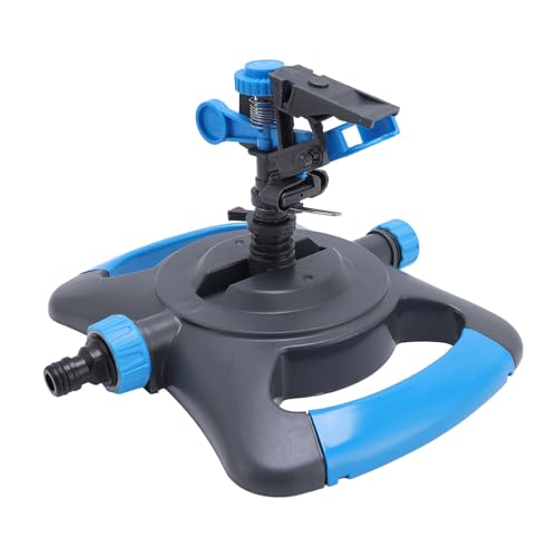 Aspersor de césped giratorio 360 Cryfokt con boquilla ajustable y ahorro de agua automático 5
