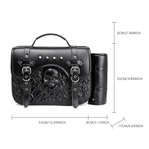 Motorcycle Tail Bag Motorcycle Rear Seat Bag PU Leather Side Motorbike Helmets Luggage Storage Saddlebags4