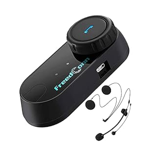 FreedConn Motorhelm Bluetooth Headset, TCOM VB Helm Bluetooth 2-Way 800M Intercom voor Full Face en Flip-up etc…