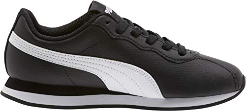 Puma Unisex-Baby Turin Sneaker, Black White, 5.5 M US Big Kid3