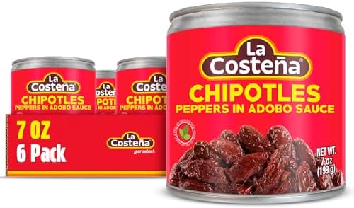 La Costeña Chipotle Peppers in Adobo Sauce, 7 Ounce Can (Pack of 6)