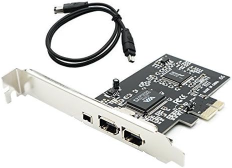 3 Port PCI Express Firewire 400 PCIe Card with VIA chipset- 6 pin 4 pin Firewire Controller Expansion Card