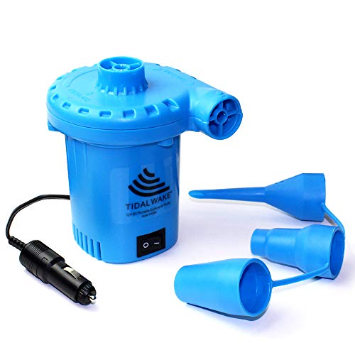 Tidal Wake 12V DC Air Pump for Inflatables, Inflates & Deflates 3 Times Faster on Boat Towables, Pool & Water Toys, Air Beds, Rafts, 1,000 Liters of Air Per Minute! 10 Foot Cord - Thumbnail 3