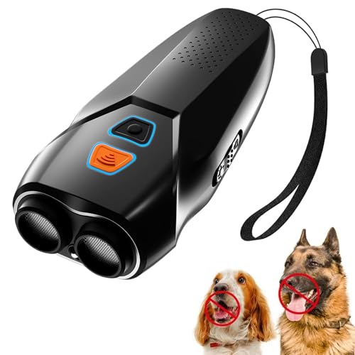 Sathychanpy Dispositivo Antiladridos para Perros,Ultrasónicos Ahuyentador de Perros de Mano,Recargable Anti Ladridos para Perros Pequeños,Medianos y Grandes