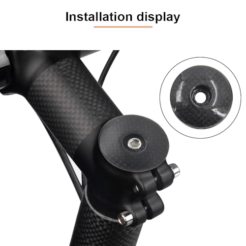 Yccyctrek YCUSA-9-011 Carbon Fiber Cycling Headset Stem Top Cap Front Fork Stem Top Caps Bowl Bike Stem Cover thumb #2