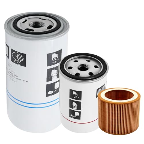 laffoonparts 3 Pcs 1513033701 Air Oil Separator Filter Kit, Replacement for Atlas Copco QRS 10-15HP G7 G11 G15 GX 7-11 GA 5-11C GX 5 models up to serial no AII 641500, Replaces 1613900100