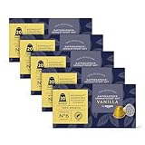 STÄRKE: 6/12 - Mittelstark by Amazon Vanillekaffee Nespresso Kompatible Aluminium-kapseln, 100 Stück (5 Packungen x 20) – Rainforest Alliance-Zertifizierung