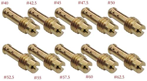 Moostore 10pcs 8 Bleed Holes Pilot Jet for MIKUNI VM TM TMX Carburetor 40-62.5