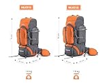Tripole Walker 65 Litre Rucksack with Foldable Day Pack | Backpack for Trekking, Hiking and Backpacking | Laptop Sleeve | Rain Cover | Internal Frame - Image 6