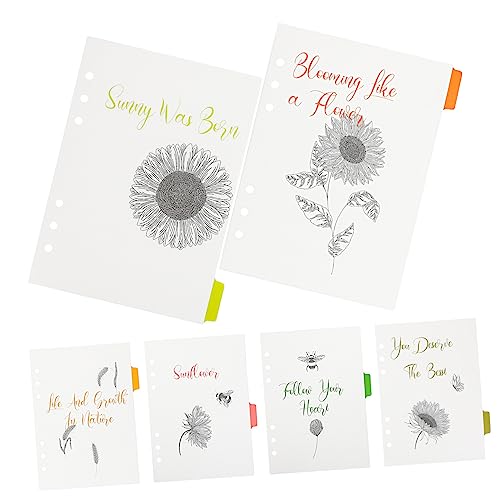 SHINEOFI 6pcs Ocean Series Hand Account Book Cover Index Dividers with Tabs File Folders Decorative Tabs for Binders Sorter Pages Plastic Adhesive Notepad Dividers Pet Bookmark Bill A5