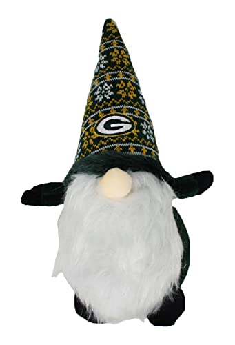 FOCO Green Bay Packers 12 Inch Plush Gnome – Officially Licensed NFL Team Gnome Decoration – Soft Collectible with Team Colors – Fun Fan Gift