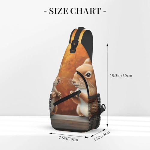 Bolso cruzado tipo sling negro para adultos miniatura 3