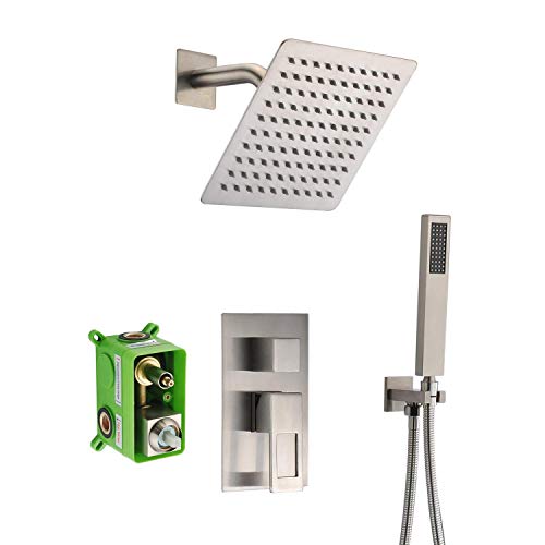 Douche à main 10 pouces avec vanne en métal pour créer un spa à la maison