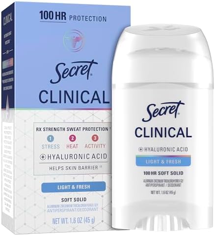 Secret Clinical Strength Advanced Solid Antiperspirant and Deodorant Light And Fresh Scent 1.6 Ounce