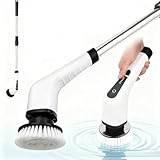 Brosse de nettoyage électrique, 9 en 1, brosse de nettoyage électrique, avec poignée réglable, pour salle de bain, cuisine, voiture, carrelage, sol, IPx7, sans fil