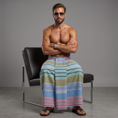 Image of Men's Cotton Lungi | Soft Breathable Wrap Around Lungi | Comfortable Daily & Home Wear for Men