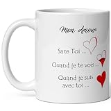 ❤️ SUPER CADEAU : Cette tasse je t'aime sera une idée cadeau originale à offrir à un homme comme un femme, son chéri, sa fiancée, son mari ou son épouse ou pourquoi pour faire une déclaration d'amour