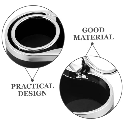 Portavasos Doble para Consola de Auto Autoadhesivo Negro miniatura 3