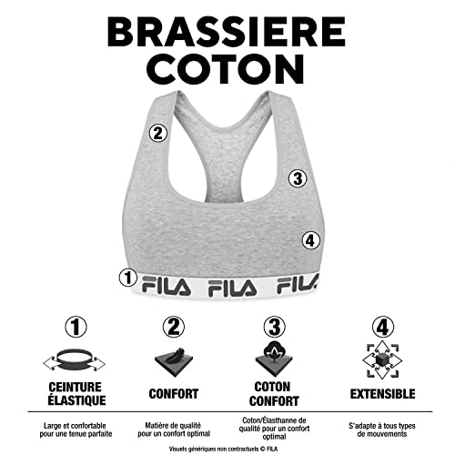 FILA Damen Fila Women's Fi/2/Brax3 Sport BH, Fu6042c, XL EU – Ansicht 3