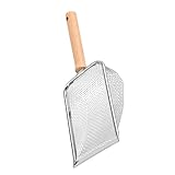 TOYANDONA feine Wurfschaufel Katzenstreuschaufel Katzenstreu Scoop Müllschaufel sauber streuschaufel Halter Katzenliter -Schaufel Metallstreu Scoop Wurfsieb Rostfreier Stahl