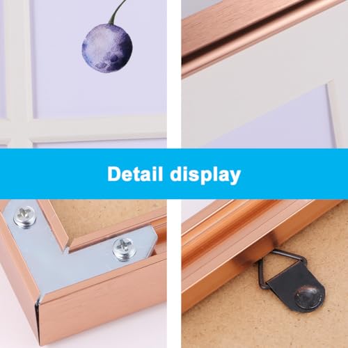 Porte-photo mural aluminium cadre photo multi-vues 9 compartiments table