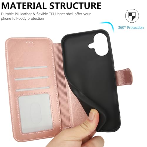Housse iPhone 16 Plus or rose idéale pour sorties et appels mains libres