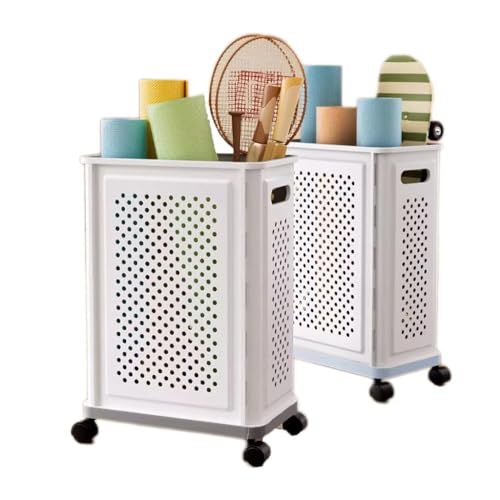 Panier à linge pour vêtements sales et stockage de jouets avec roulettes pratiques