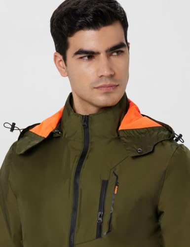 Image of Qube By Fort Collins Men's Polyester Standard Length Regular Fit Lightweight Winter Jacket - Sporty, Stylish & Warm Outerwear for Cold Weather