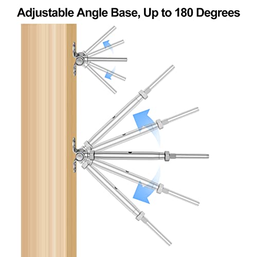 Tensores de cable de 0,3 cm de ángulo ajustable BLIKA BL025 para postes de madera 4