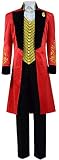 fansheng Greatest Showman Barnum Performance Uniform Adult Jacket Tailcoat Halloween Cosplay Costume (Medium, Male)