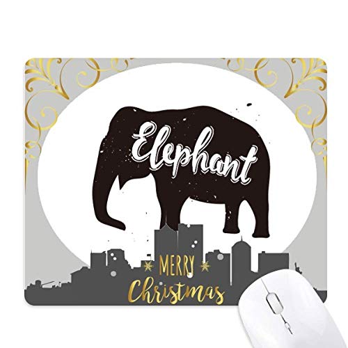 Tapis de souris éléphant noir et blanc en caoutchouc pour bureau