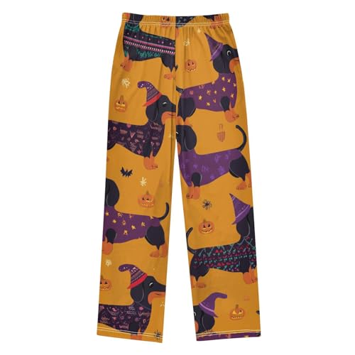 ZZXXB Dachshund Bat Boys Long Pants Soft Trousers Elastic Waist Kids Lounge Bottoms with Pockets S-XL2