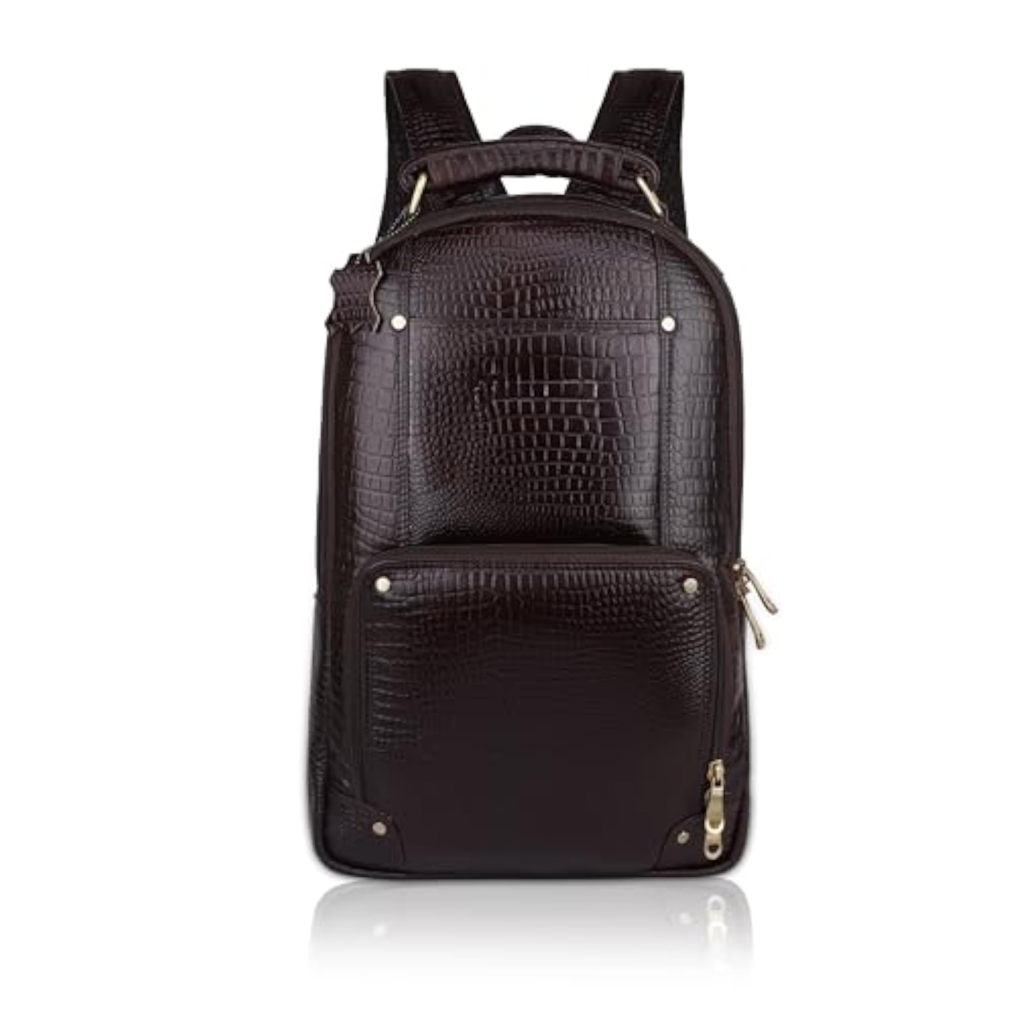Genuine Leather Backpack Laptop Bag for Professional Use