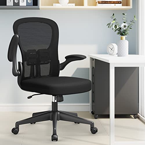 YONISEE Office Chair - Ergonomic Desk with Flip-up Armrest, Lumbar Support Height Tilting...