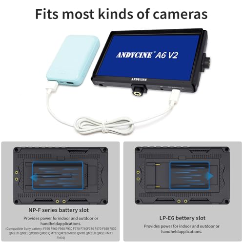 image for ANDYCINE A6V2 6 Inch HDMI Field Monitor 1920x1080 DC 8V Power Output S