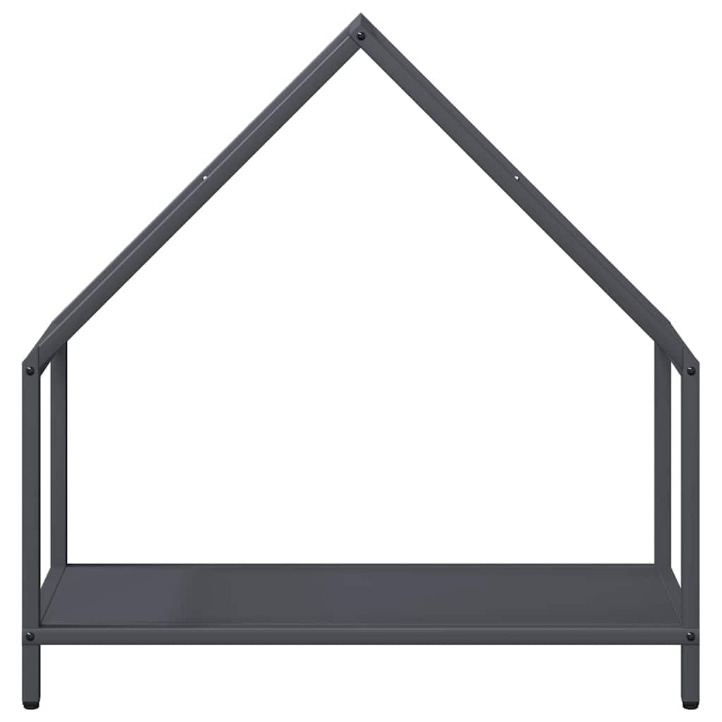 Estantería para leña antracita de acero laminado en frío, 60 x 25 x 60 cm, soporte apilable para leña, con capacidad de carga de 100 kg, para guardar leña, salón, estufa de leña