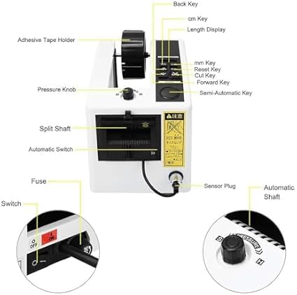 Distributeur de ruban adhésif électrique, coupe-ruban automatique, pour emballage cadeau, double mode, longueur réglable de 20 à 999 mm