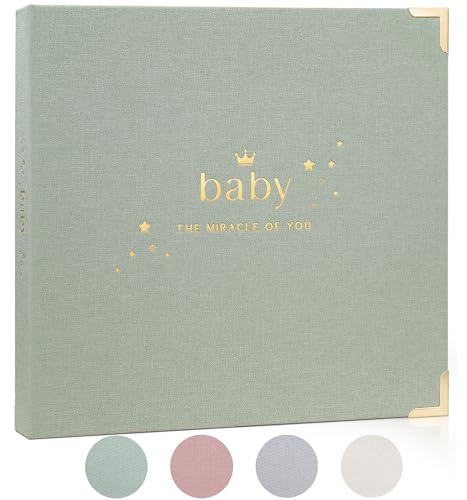 Image of Baby Book Keepsake - Baby Memory Book Photo Album - Newborn Keepsake Gifts Childhood Scrapbook for Baby First 5 Years - Gender Neutral Gifts for Baby First Time New Mom Parents - Baby Registry Search