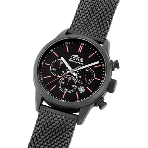 Miniatura 3 de Lotus Reloj Hombre 18700 1 Chrono Caja De Acero Inoxidable 316l Negro Correa De Acero Inoxidable 316l Negro