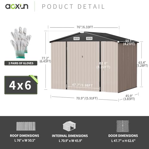 Aoxun G37010 Outdoor Storage Shed thumb #3